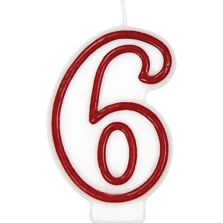 Creative Converting No. 6 Candle, 1.25x3, 6PK 080157033